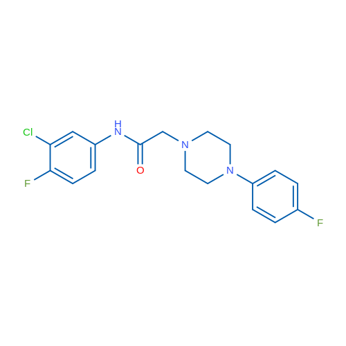N-(3-Chloro-4-fluorophenyl)-2-[4-(4-fluorophenyl)piperazin-1-yl]acetamide 1g