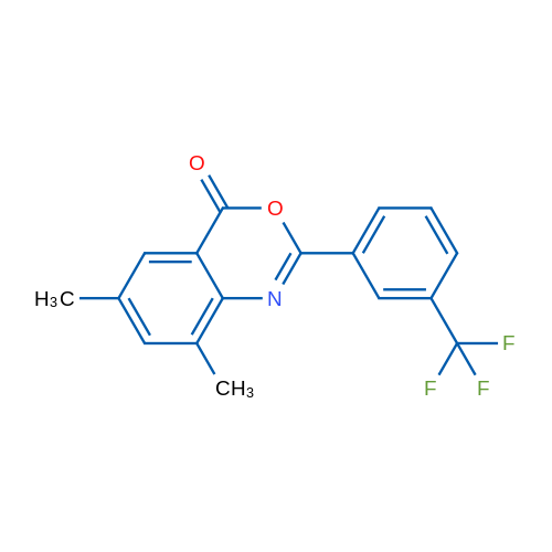 6,8-Dimethyl-2-[3-(trifluoromethyl)phenyl]-4H-3,1-benzoxazin-4-one 1g