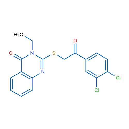 2-{[2-(3,4-dichlorophenyl)-2-oxoethyl]sulfanyl}-3-ethyl-3,4-dihydroquinazolin-4-one 1g