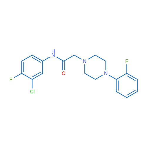 N-(3-Chloro-4-fluorophenyl)-2-[4-(2-fluorophenyl)piperazin-1-yl]acetamide 1g