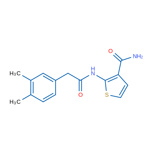 2-(2-(3,4-Dimethylphenyl)acetamido)thiophene-3-carboxamide 1g