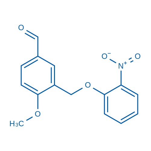 4-Methoxy-3-((2-nitrophenoxy)methyl)benzaldehyde 250mg