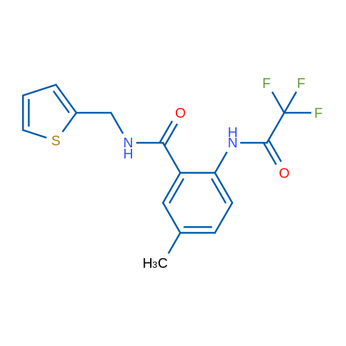5-Methyl-N-[(thiophen-2-yl)methyl]-2-(2,2,2-trifluoroacetamido)benzamide 1g