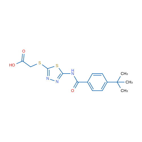 2-{[5-(4-tert-butylbenzamido)-1,3,4-thiadiazol-2-yl]sulfanyl}acetic acid 1g