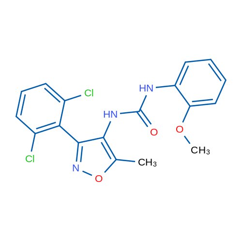 3-[3-(2,6-Dichlorophenyl)-5-methyl-1,2-oxazol-4-yl]-1-(2-methoxyphenyl)urea 1g