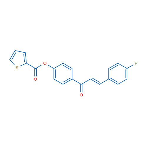4-[(2E)-3-(4-Fluorophenyl)prop-2-enoyl]phenyl thiophene-2-carboxylate 1g