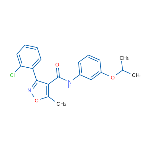 3-(2-Chlorophenyl)-5-methyl-N-[3-(propan-2-yloxy)phenyl]-1,2-oxazole-4-carboxamide 1g