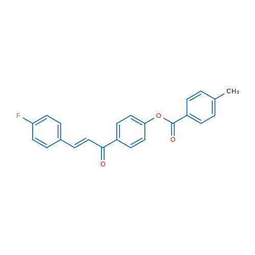 4-[(2E)-3-(4-Fluorophenyl)prop-2-enoyl]phenyl 4-methylbenzoate 1g