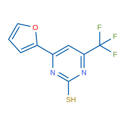 4-(TRifluoromethyl)-6-(furan-2-yl)pyrimidine-2-thiol 100mg