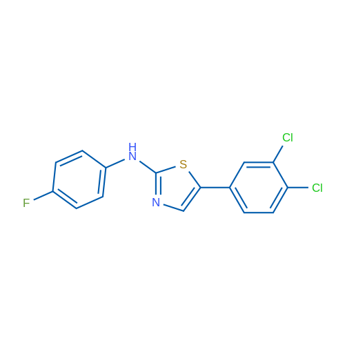 5-(3,4-Dichlorophenyl)-N-(4-fluorophenyl)-1,3-thiazol-2-amine 1g
