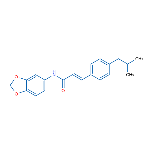 (2E)-N-(2H-1,3-Benzodioxol-5-yl)-3-[4-(2-methylpropyl)phenyl]prop-2-enamide 1g