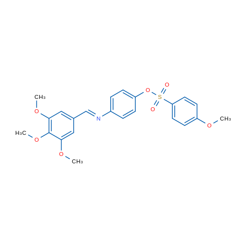4-[(E)-[(3,4,5-Trimethoxyphenyl)methylidene]amino]phenyl 4-methoxybenzene-1-sulfonate 1g