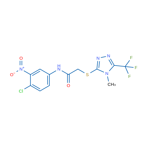 N-(4-Chloro-3-nitrophenyl)-2-{[4-methyl-5-(trifluoromethyl)-4H-1,2,4-triazol-3-yl]sulfanyl}acetamide 1g