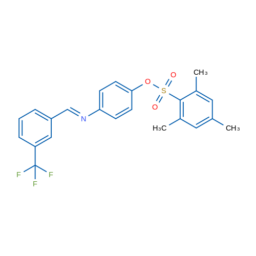 4-[(E)-{[3-(trifluoromethyl)phenyl]methylidene}amino]phenyl 2,4,6-trimethylbenzene-1-sulfonate 1g