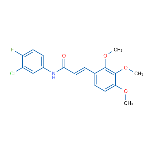 (2E)-N-(3-Chloro-4-fluorophenyl)-3-(2,3,4-trimethoxyphenyl)prop-2-enamide 1g