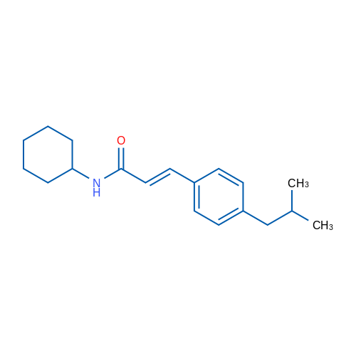(2E)-N-Cyclohexyl-3-[4-(2-methylpropyl)phenyl]prop-2-enamide 1g