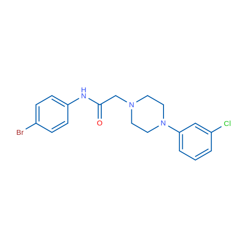 N-(4-Bromophenyl)-2-[4-(3-chlorophenyl)piperazin-1-yl]acetamide 1g