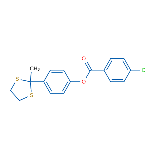 4-(2-Methyl-1,3-dithiolan-2-yl)phenyl 4-chlorobenzoate 1g