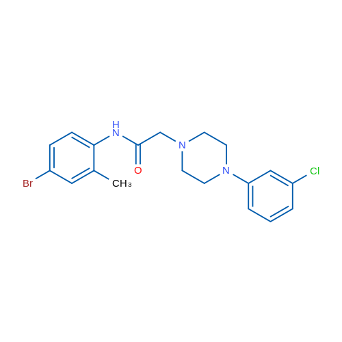 N-(4-Bromo-2-methylphenyl)-2-[4-(3-chlorophenyl)piperazin-1-yl]acetamide 1g