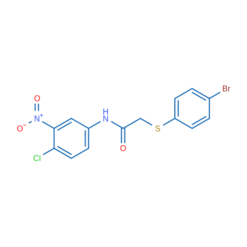2-[(4-Bromophenyl)sulfanyl]-N-(4-chloro-3-nitrophenyl)acetamide 1g