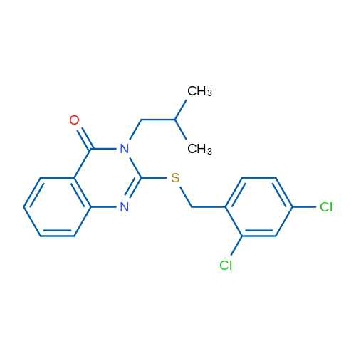 2-{[(2,4-dichlorophenyl)methyl]sulfanyl}-3-(2-methylpropyl)-3,4-dihydroquinazolin-4-one 1g