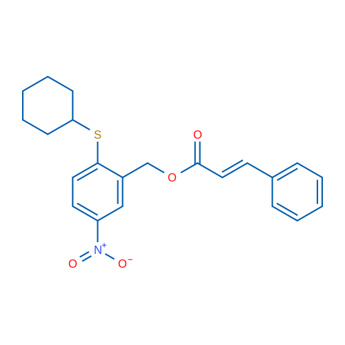 [2-(Cyclohexylsulfanyl)-5-nitrophenyl]methyl (2E)-3-phenylprop-2-enoate 1g