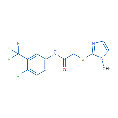 N-[4-Chloro-3-(trifluoromethyl)phenyl]-2-[(1-methyl-1H-imidazol-2-yl)sulfanyl]acetamide 1g