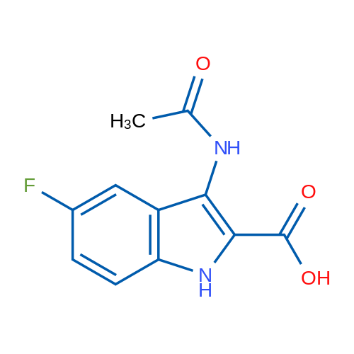 3-Acetamido-5-fluoro-1H-indole-2-carboxylic acid 1g