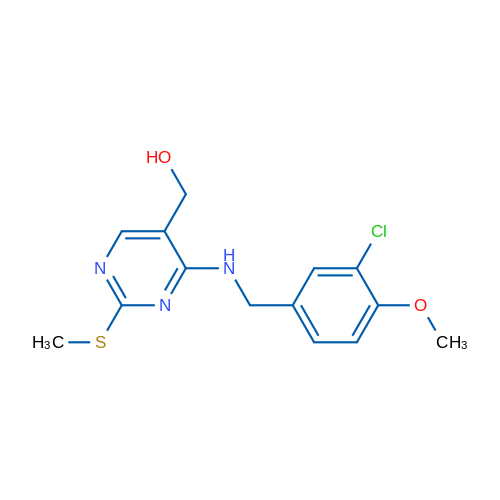 (4-((3-Chloro-4-methoxybenzyl)amino)-2-(methylthio)pyrimidin-5-yl)methanol 1g