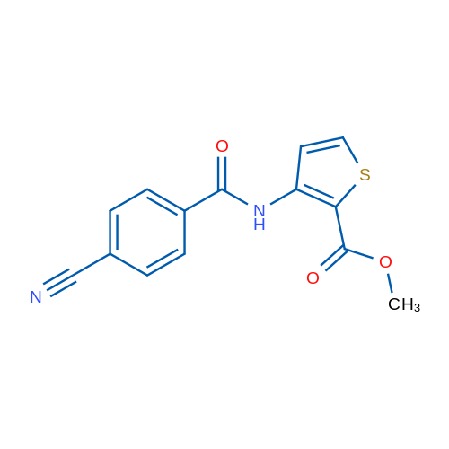 Methyl 3-(4-cyanobenzamido)thiophene-2-carboxylate 1g