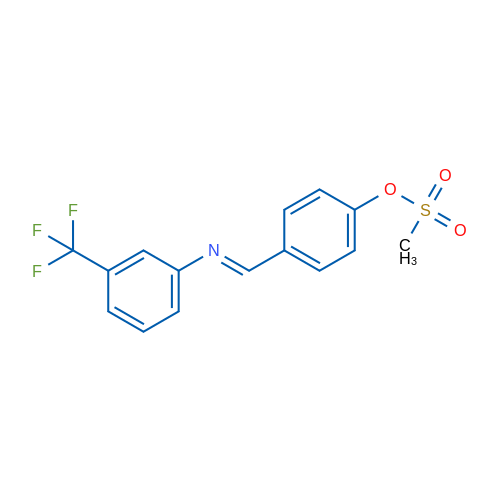 4-[(1E)-{[3-(trifluoromethyl)phenyl]imino}methyl]phenyl methanesulfonate 1g