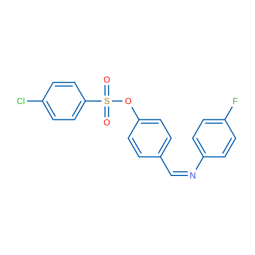 4-[(1Z)-[(4-Fluorophenyl)imino]methyl]phenyl 4-chlorobenzene-1-sulfonate 1g