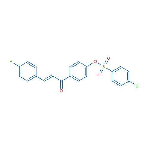 4-[(2E)-3-(4-Fluorophenyl)prop-2-enoyl]phenyl 4-chlorobenzene-1-sulfonate 1g