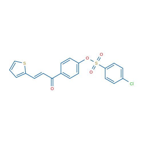 4-[(2E)-3-(Thiophen-2-yl)prop-2-enoyl]phenyl 4-chlorobenzene-1-sulfonate 1g