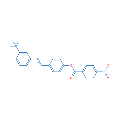 4-[(1E)-{[3-(trifluoromethyl)phenyl]imino}methyl]phenyl 4-nitrobenzoate 1g