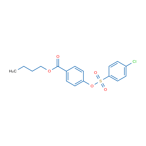 Butyl 4-[(4-chlorobenzenesulfonyl)oxy]benzoate 1g