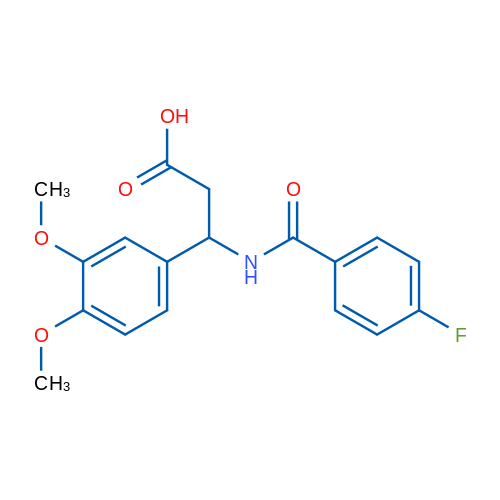 3-(3,4-Dimethoxyphenyl)-3-(4-fluorobenzamido)propanoic acid 1g