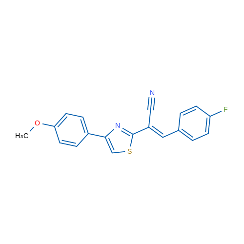 (2E)-3-(4-Fluorophenyl)-2-[4-(4-methoxyphenyl)-1,3-thiazol-2-yl]prop-2-enenitrile 1g