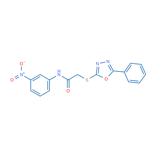 N-(3-Nitrophenyl)-2-((5-phenyl-1,3,4-oxadiazol-2-yl)thio)acetamide 1g