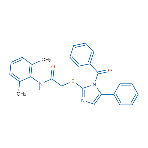 2-((1-Benzoyl-5-phenyl-1H-imidazol-2-yl)thio)-N-(2,6-dimethylphenyl)acetamide 1g