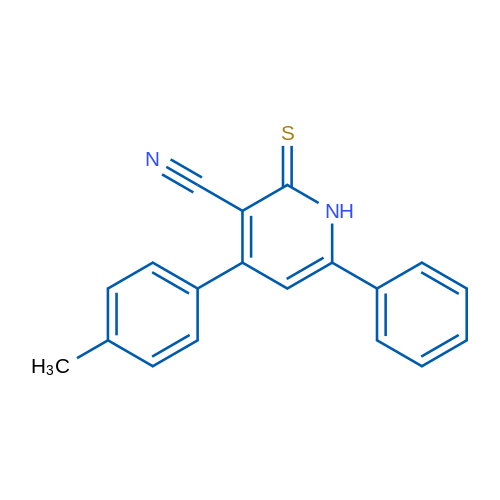 6-Phenyl-2-thioxo-4-(p-tolyl)-1,2-dihydropyridine-3-carbonitrile 1g
