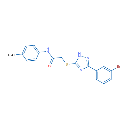 2-((3-(3-Bromophenyl)-1H-1,2,4-triazol-5-yl)thio)-N-(p-tolyl)acetamide 1g