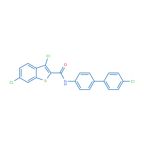 3,6-Dichloro-N-(4'-chloro-[1,1'-biphenyl]-4-yl)benzo[b]thiophene-2-carboxamide 1g