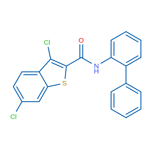 N-([1,1'-Biphenyl]-2-yl)-3,6-dichlorobenzo[b]thiophene-2-carboxamide 1g