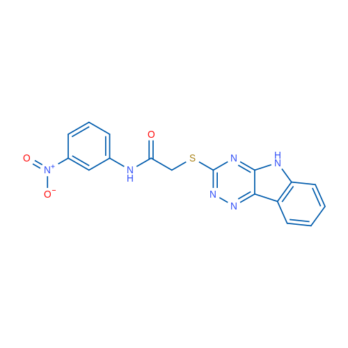 2-((5H-[1,2,4]Triazino[5,6-b]indol-3-yl)thio)-N-(3-nitrophenyl)acetamide 1g