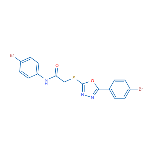 N-(4-Bromophenyl)-2-((5-(4-bromophenyl)-1,3,4-oxadiazol-2-yl)thio)acetamide 1g