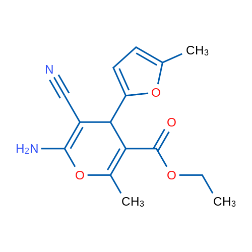 Ethyl 6-amino-5-cyano-2-methyl-4-(5-methylfuran-2-yl)-4H-pyran-3-carboxylate 5g