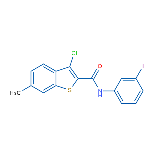 3-Chloro-N-(3-iodophenyl)-6-methylbenzo[b]thiophene-2-carboxamide 1g