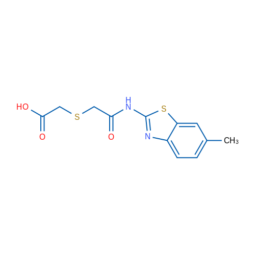 2-((2-((6-Methylbenzo[d]thiazol-2-yl)amino)-2-oxoethyl)thio)acetic acid 1g