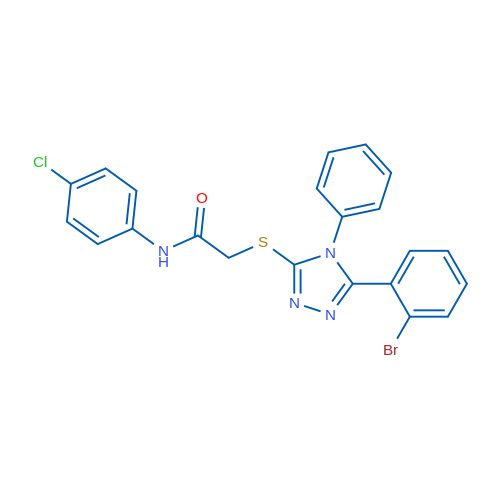 2-((5-(2-Bromophenyl)-4-phenyl-4H-1,2,4-triazol-3-yl)thio)-N-(4-chlorophenyl)acetamide 1g